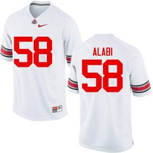 Men's Ohio State Buckeyes #58 Joshua Alabi White Nike NCAA College Football Jersey New Arrival UTP3144YJ